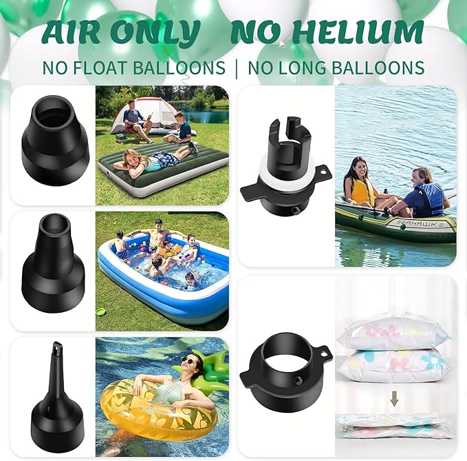 Balloon Pump Electric Party Decorations - Electric Balloon Pump for Balloon Arch Kit, Portable Dual Nozzle Balloon Inflator