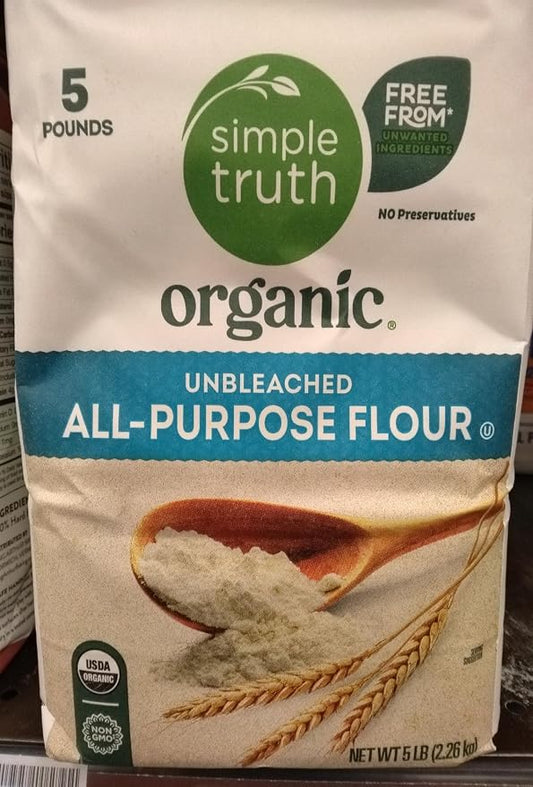 Organic Unbleached All-Purpose Flour (1 Bag, 5 Pounds)