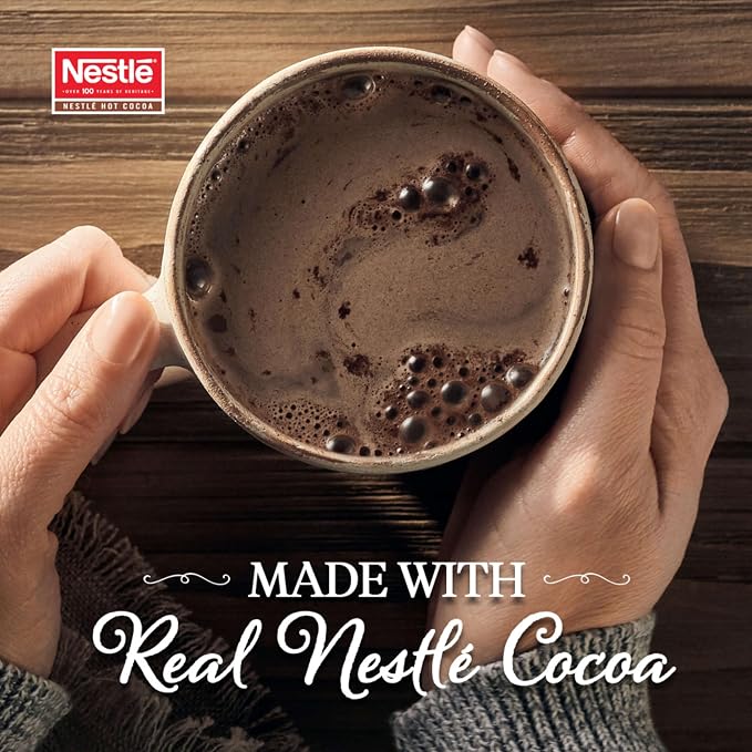 Nestle Hot Chocolate Packets, Milk Chocolate Flavor Hot Cocoa Mix, Made with Real Cocoa, Bulk Pack, 0.71 oz Packet (60 Count)