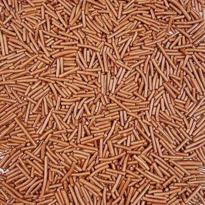 Sentovac Brown Jimmies Sprinkles Edible for Cake Decorating Brown Sprinkles Sugar Candy Cookie Cupcake Topper Ice Cream Baking Decorations Wedding Halloween Christmas Supplies 3.53oz