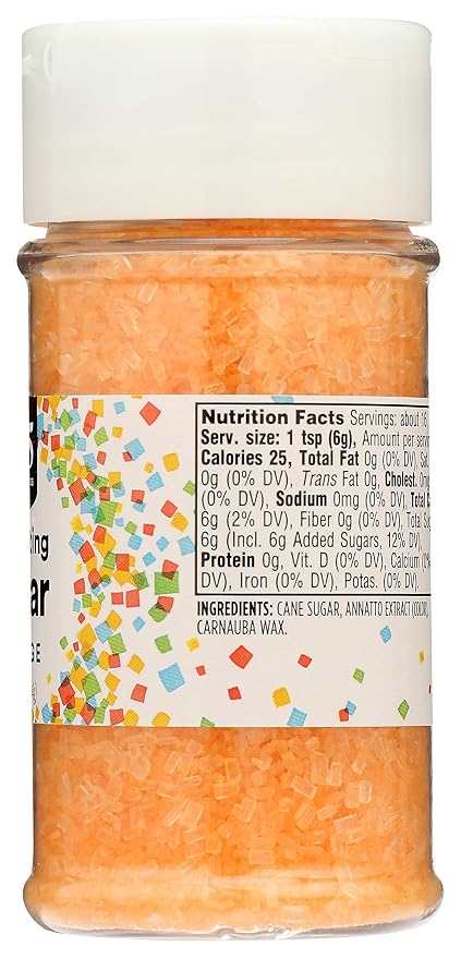 365 by Whole Foods Market, Orange Colored Sugar, 3.3 Ounce (Pack of 5)
