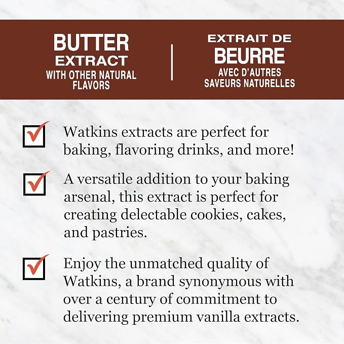 Watkins Butter Extract with Other Natural Flavors, 2 oz. Bottles, Pack of 6 (Packaging May Vary)