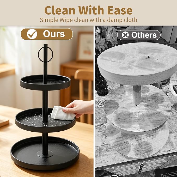 Cupcake Stand for 50 Cupcakes,Cupcake Stand Metal 3 Tier Cupcake Tower Black Tiered Tray Stand Cupcake Holder Stand Cake Stand Serving Trays Dessert Stands with Handle for Party