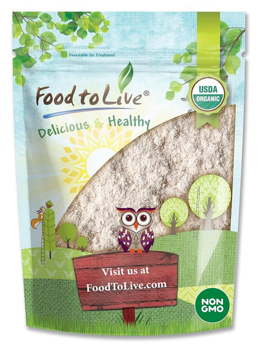 Food to Live Whole Grain Buckwheat Flour Blend, 8 Ounces – A Custom Mix of Buckwheat Flour and Oat Flour, Non-GMO, Fine Meal, Vegan, Bulk. All Purpose Flour. Great for Baking