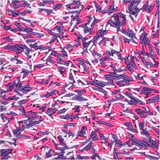 NCS Pink, White & Pearlized Purple Jimmies Edible Sprinkles – Cupcake, Cake & Cookie Decorations, 7 oz
