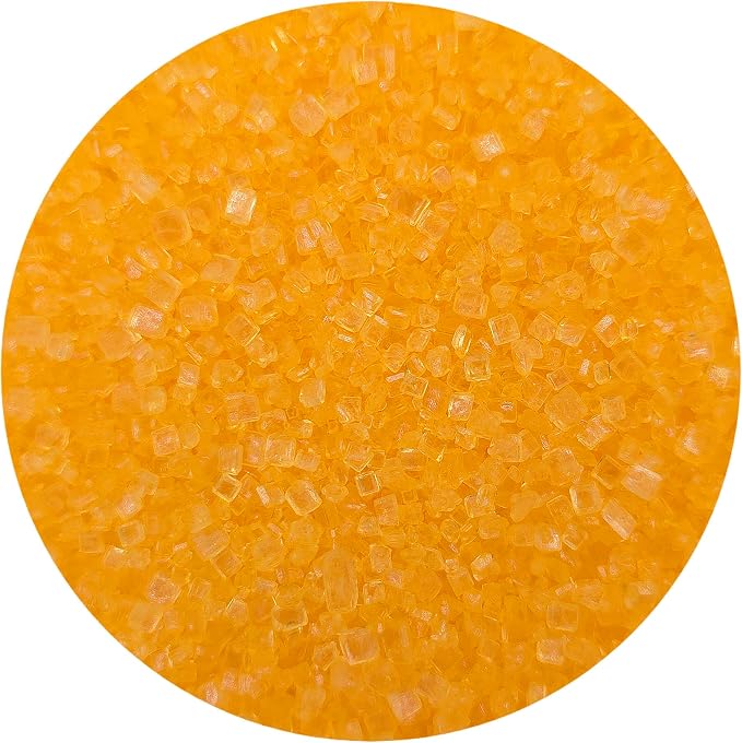NCS Yellow Coarse Sanding Sugar, Crystal Decorating Sugar for Baking & Drink Rims, 7 oz