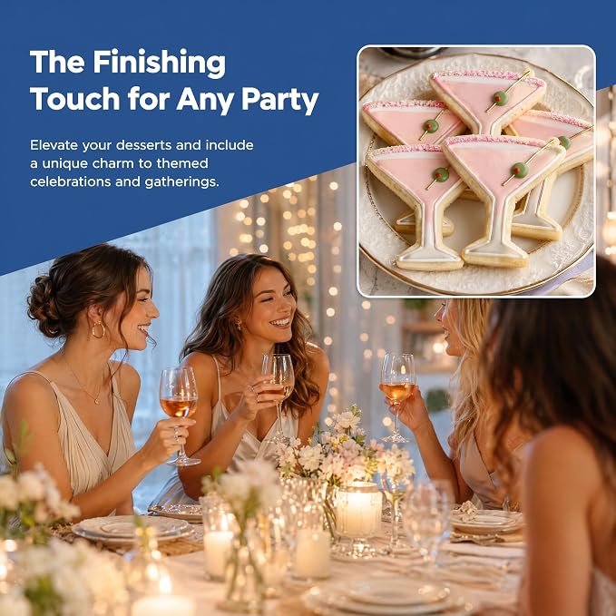 Wine Glass Cookie Cutter Stainless Steel Champagne Glass Shape Cutter for Cookies Fondant Biscuit Baking Cute Unique Weird Design for Wedding Engagement Birthday Party Decorations