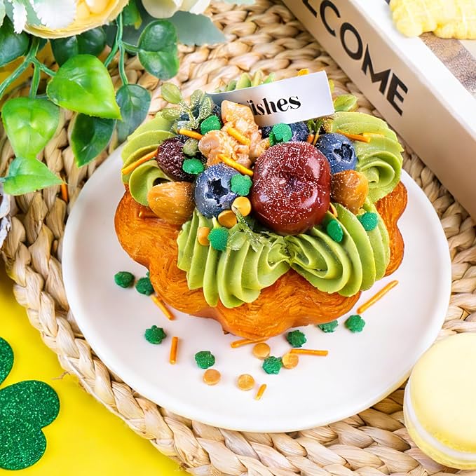 St Patricks Day Sprinkles, 4.3oz Edible Green Shamrock Sprinkles Mix Jimmies Confetti for Baking Cupcakes Cookies Dessert