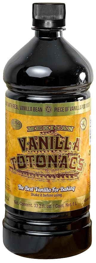 Mexican Vanilla Totonac’s - 33.2 Oz (1 Lt) Bottle - Pure Vanilla Extract Cooking and Baking
