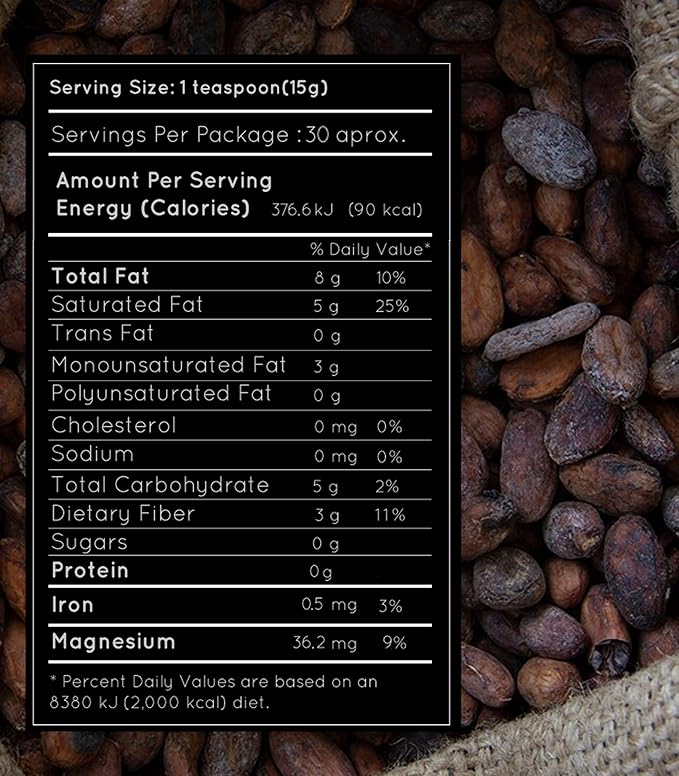 Paccari Raw Cacao Nibs | Organic, Pure & Sugar Free Chocolate Chips Alternative |Keto, Vegan, Non-GMO & Gluten Free | Perfect for Healthy Snacks 16oz