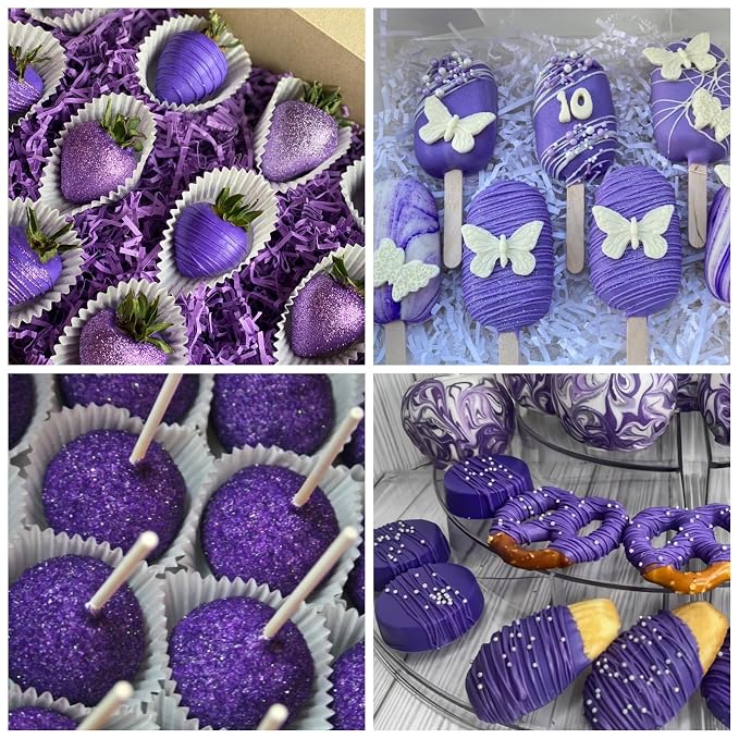 Purple Oil Based Food Coloring for Chocolate – Herbeklab 100ml Professional Concentrated Oil Food Dye for Candy Melts, Chocolate, Cake Pops, Strawberries & Baking