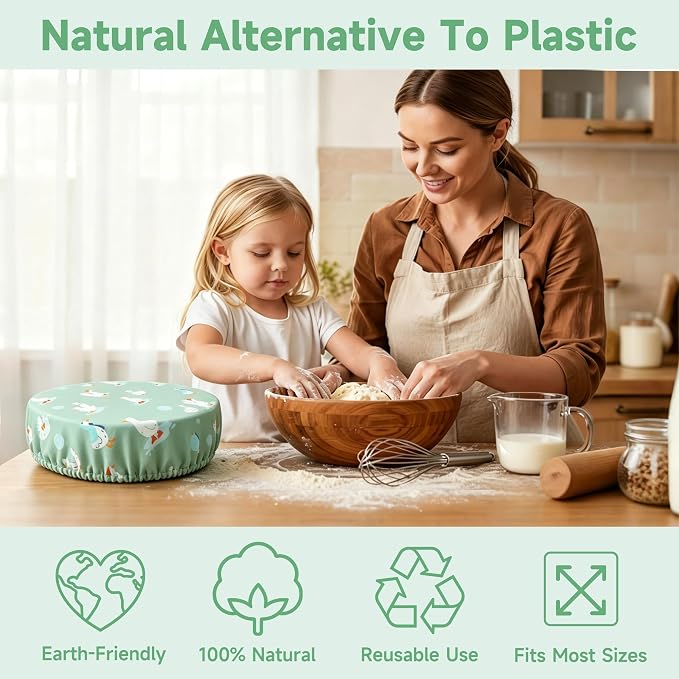 6PCS Bowl Covers Reusable Bread Proofing Bowl Covers Sourdough Bread Baking Accessories, Goose