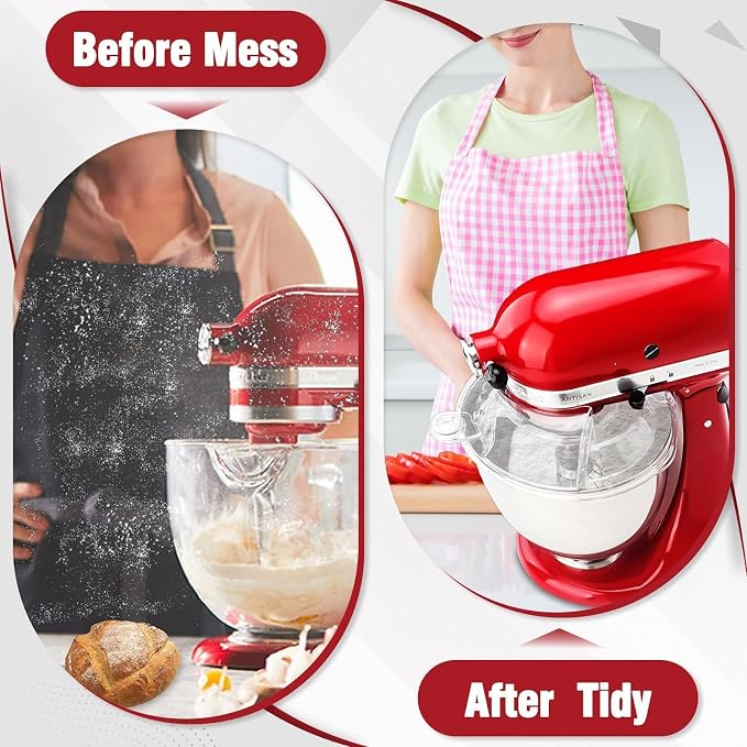 Pouring Shield for Kitchen aid 4.5-5QT Mixer Stainless Steel Bowl, Safety Pouring Shield for kitchen aid accessories and attachments, for kitchenaid mixer attachments for stand mixer