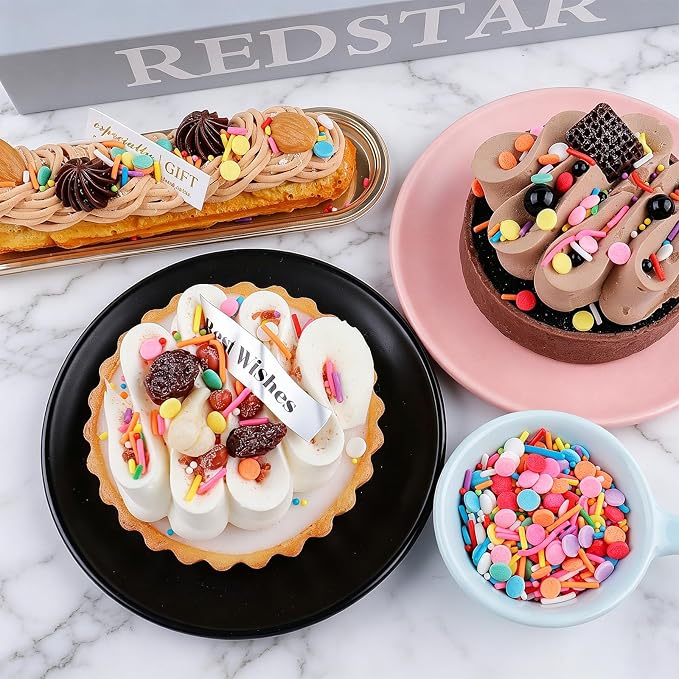 Rainbow Sprinkles Edible Dot Sprinkles, 4.6oz Ice Cream Sprinkles 3-Mix Nonpareils Confetti Jimmies for Cakes Cupcakes Ice Cream