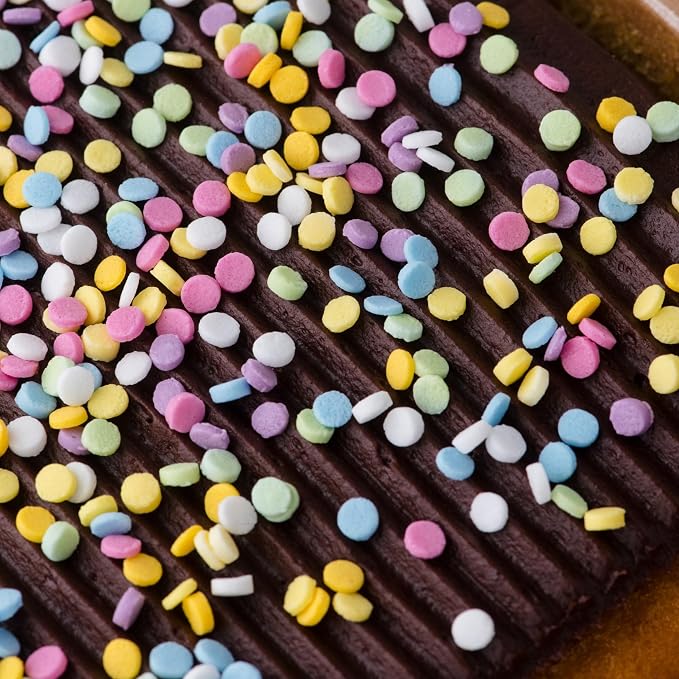 Sweets Indeed Dye Free Rainbow Sprinkles, No Artificial Dyes, Edible Sprinkle Mix, Perfect for Cake Decorations, Baking, Ice Cream, Cookies, Cupcake Topper (Dye Free Confetti Circle)