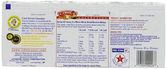 Red Star Quick Rise Yeast, 3/4-Ounce (Pack of 9)
