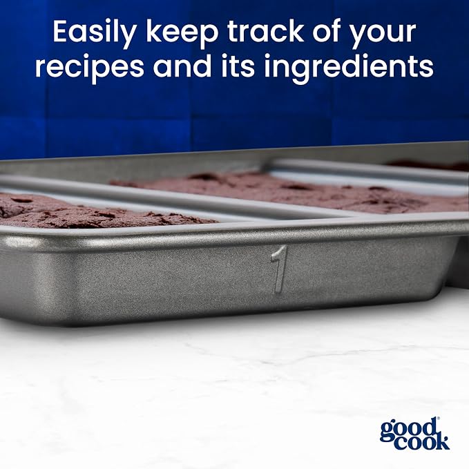 GoodCook Premium Nonstick Divided Baking Sheet, 11 x 17-Inch