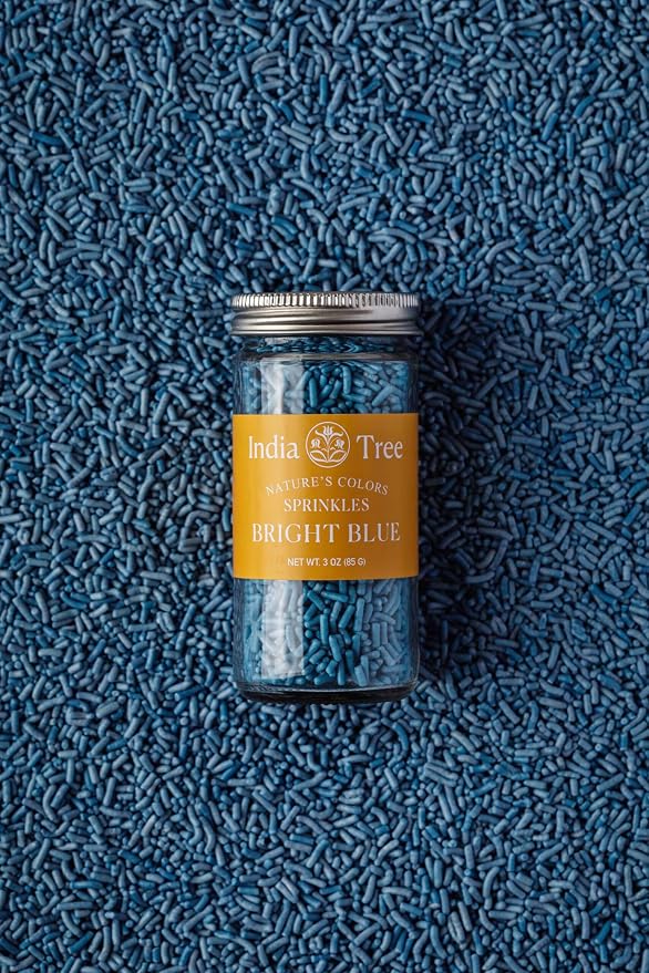India Tree Nature's Colors Bright Blue Sprinkles - 2.9 lb Bulk | Natural, Vegan, Non-GMO, Top 9 Allergen-Free