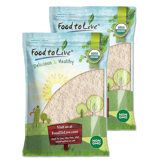 Food to Live Organic White Quinoa Flour, 16 Pounds – Non-GMO, Fine Ground Whole Grain, Vegan, Kosher, Bulk Powder, Perfect for Baking and as Thickener