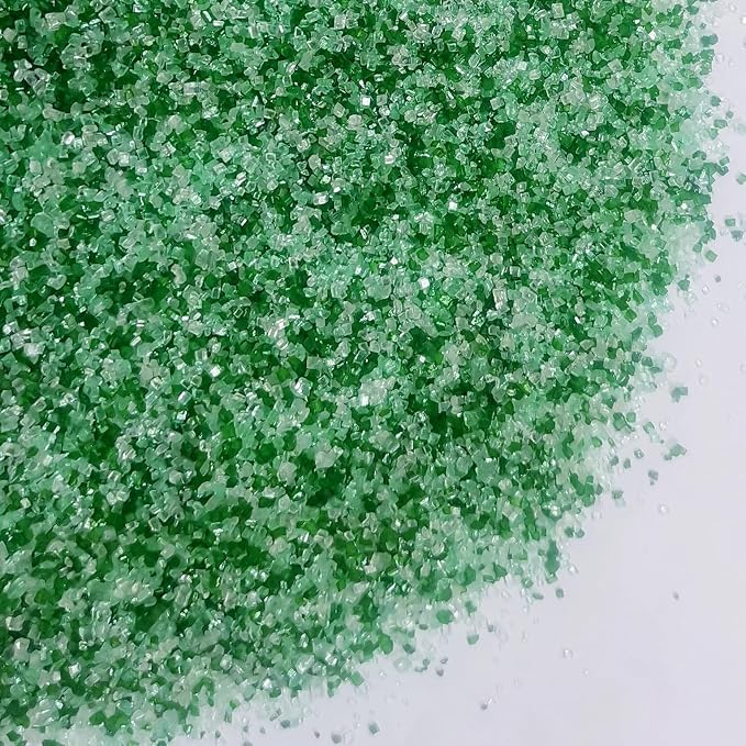 HeDeon&Rles Edible Green LightGreen White Sanding Sugar Crystals for Baking 120g/4.23oz Sparkling Sugar Crystals for Baking Cake Cupcake Icing Top Birthday Wedding Easter Halloween Christmas Supplies