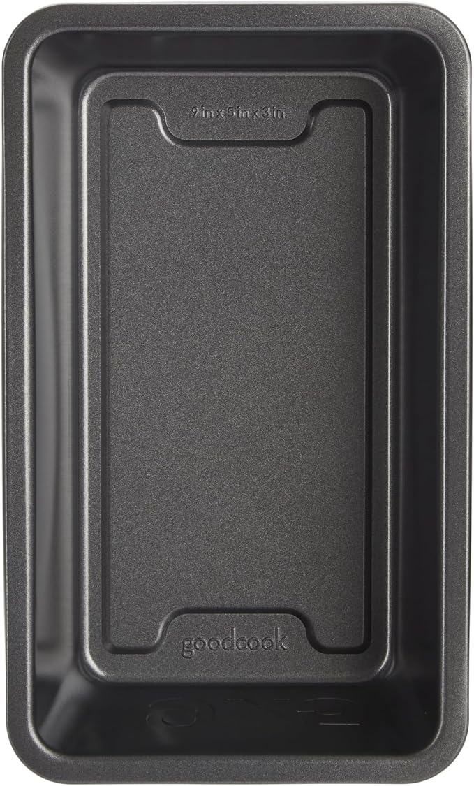 GoodCook PRO Loaf Pan Nonstick Carbon Steel Bakeware with Easy-Clean Non-Stick Coating, Oven & Dishwasher Safe Pan for Breads Pound Cakes Banana Breads & More, 9 x 5-Inch, Gray
