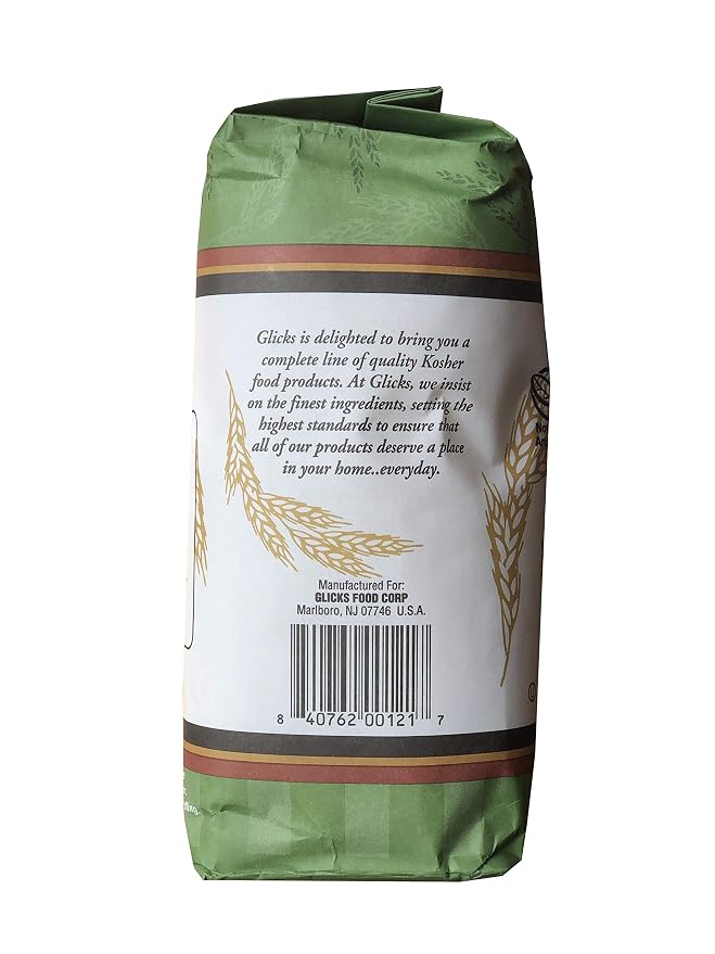 Glicks Unbleached High Gluten Flour, (5 Pounds) Enriched, Presifted, Kosher, No Preservatives