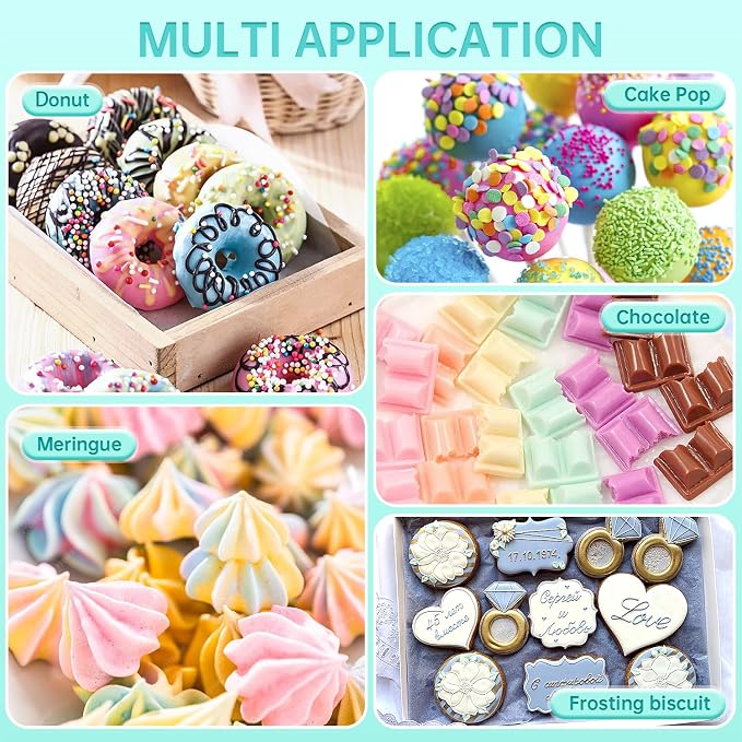 Oil Based Food Coloring for Chocolate - Pink Blue White Edible Baking Food Dye for Chocolate, Candy Melts, Cakepops, Cakesicles, Fondant, Butter, Meringues, Donuts - 0.67 Fl.Oz Bottles