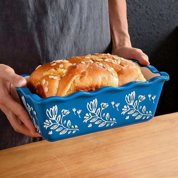 Wisenvoy Loaf Pan Bread Pan Ceramic loaf pans for baking Porcelain Baking Pans Nonstick Bread Pans for Baking