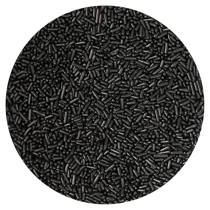 Black Sprinkles Jimmies 11.28 oz, Black Sprinkles For Cake Decorating, Cake Sprinkles, Sprinkles For Baking, Ice Cream & More, The Hampton Candy Company