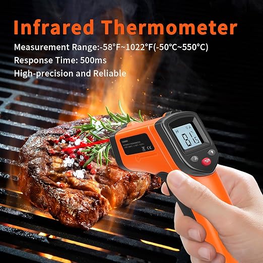Non-Contact Infrared Thermometer Gun X6000- Handheld Digital Temperature Tester with LCD Display for Grill/Home/Kitchen/Boiler/Piping/HVAC/Industrial Use,Range:-58°F ~1022°F