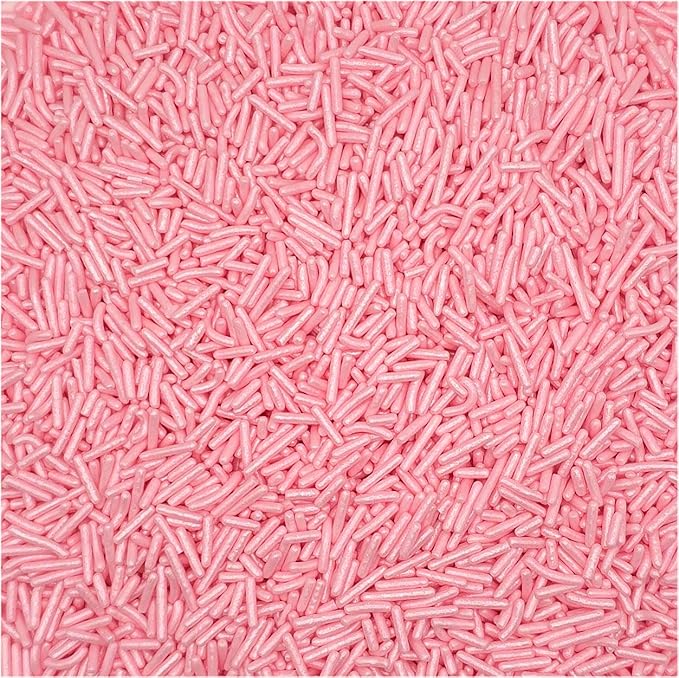 NCS Pearlized Pink Jimmies Edible Sprinkles – Cupcake, Cake & Cookie Decorations, 7 oz