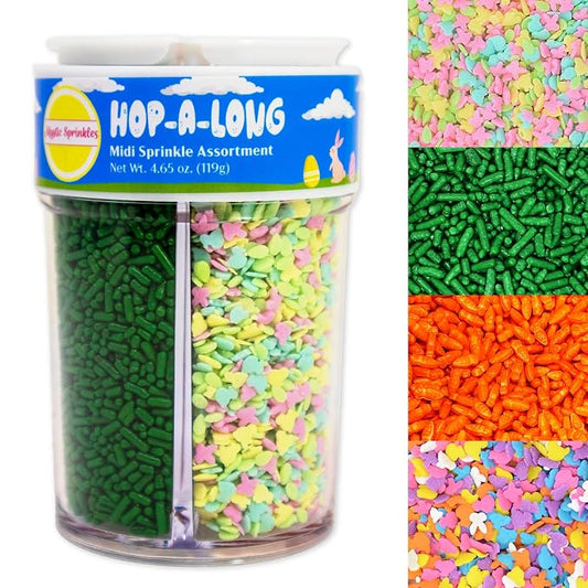 Mystic Sprinkles 4 Cell Sprinkle Assortments (Hop-A-Long, Midi)