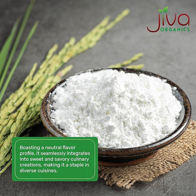 Jiva Organics Premium White Rice Flour 2 LB Bag - Gluten Free, Non GMO