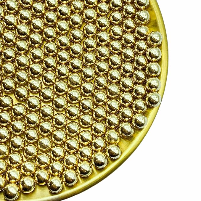 CandiJumpin 7mm Edible Gold Pearls, Gold Pearl Sprinkles for Cake Decorating Small Sugar Pearls Edible Cake Decorations Pearl Sugar Sprinkles Cupcake Toppers Baby Shower Party Birthday Wedding Christmas Supplies 3 OZ