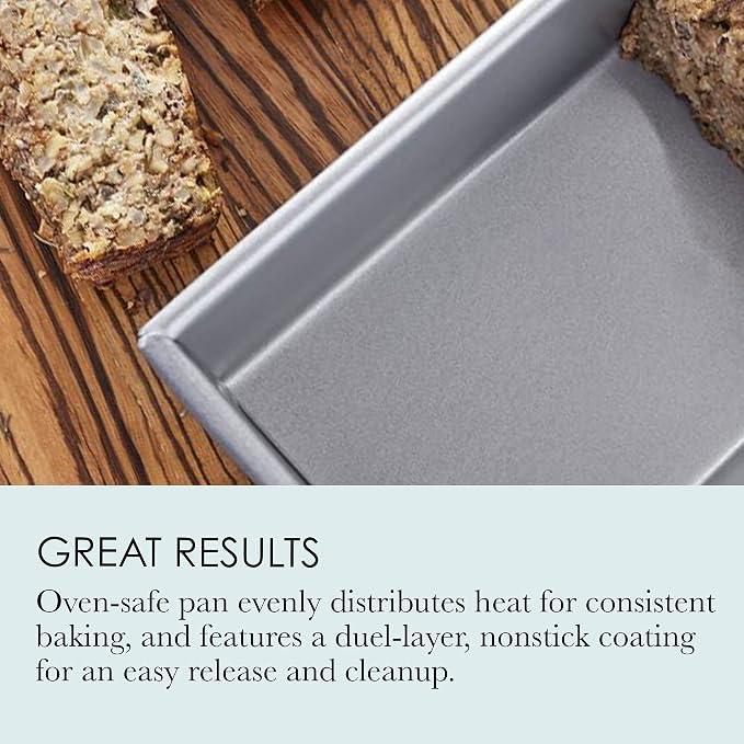 Chicago Metallic Commercial II Non-Stick Mini Loaf Pan Set, 6-Inch-by-3.5-Inch, 4-Count (Pack of 12)