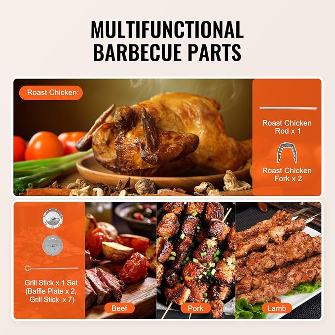 VEVOR Shawarma Grill Machine, Vertical Chicken Shawarma Cooker Machine Countertop, Electric Stainless Steel Broiler Gyro Rotisserie Oven Doner Kebab Machine, for Home Restaurant Kitchen Parties