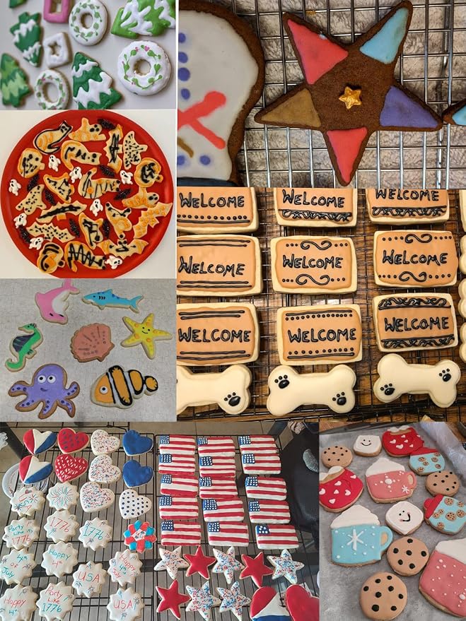 Small Piping Tips for Writing Detail,Icing Tips for Cookie Decorating,Round Tips #2,#00,#0,#1,#3 for Cakes Cupcakes Cookies Royal Icing