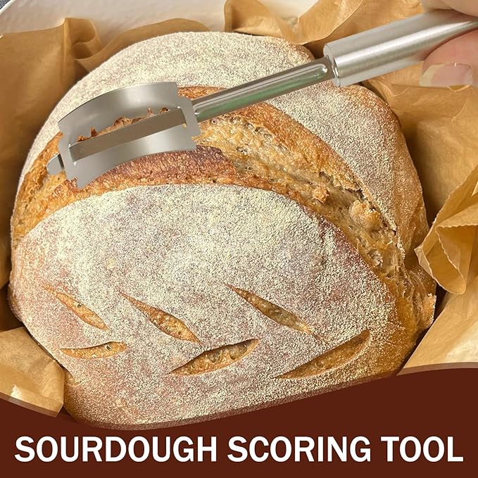 Bread Lame Sourdough Scoring Tool，304 Stainless Steel Bread Scoring Tool, Lame Bread Tool for Sourdough Bread,Sourdough Scorer Tool - Includes 10 Bread Razor Blades
