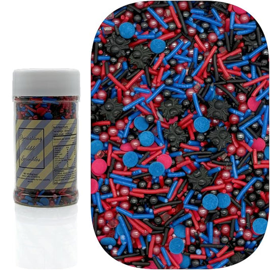 Dynastang Spider Themed Sprinkles Mixed Style Edible Cake Decorations Cupcake Toppers Cookie Perfect for Cakes, Cupcakes, Desserts Toppings 3OZ