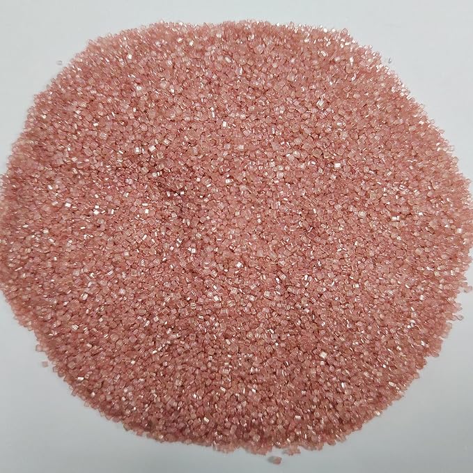 Rose Gold Sanding Sugar Sprinkles, Rose Gold Sugar Crystals, Edible Sparkling Sugar Sprinkles for Cake Cupcake Decorating, Baking Cake Decorations, Cookies Ice Cream Toppings, Wedding Party Christmas Supplies 130g/4.6oz