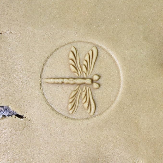 Wood Cookie Stamp, 2.5 Inch (Dragonfly CS-019)