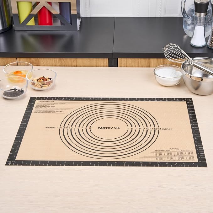 Restaurantware Silicone Baking Mat - 1 Case - 23.6 x 15.7 Inches - Non-Stick Pastry Mat for Dough Rolling - Heat-Resistant, Durable, Anti-Slip Liner - Black
