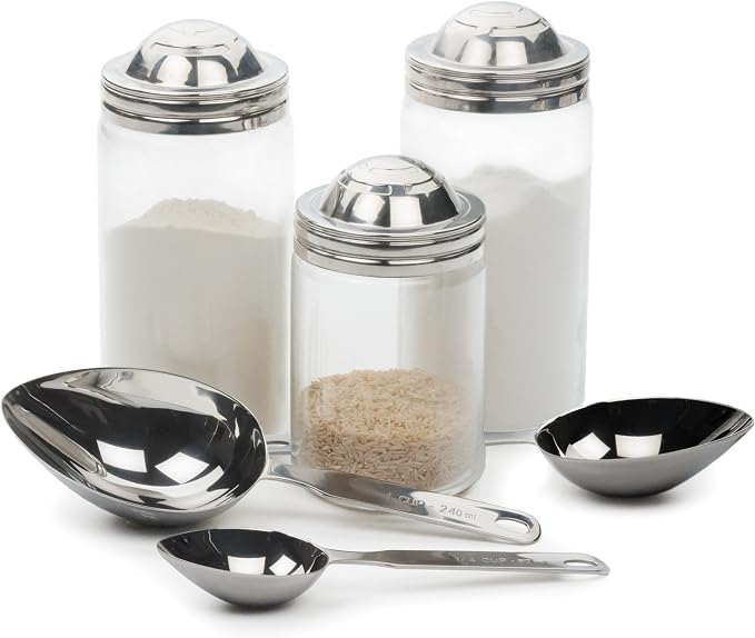 RSVP International Endurance Oval Measuring Scoop, 1/2 cup, Stainless Steel