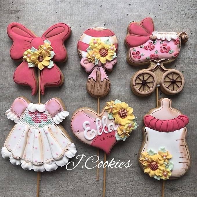 LILIAO Rattle Cookie Cutter for Baby Shower - 2.4 x 4.3 inches - Stainless Steel