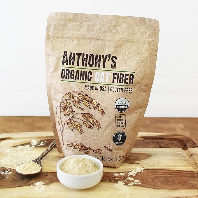 Anthony's Organic Oat Fiber, 1.5 lb, Gluten Free, Non GMO, Keto Friendly, Product of the USA (Pack of 2)