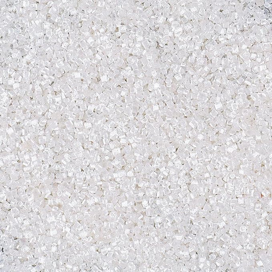 White Sanding Sugar for Baking Edible, White Sprinkles Crystal Sugar 130g/4.6oz, Cupcake, Cookie and Donuts Toppings, Wedding, Birthday Party Supplies