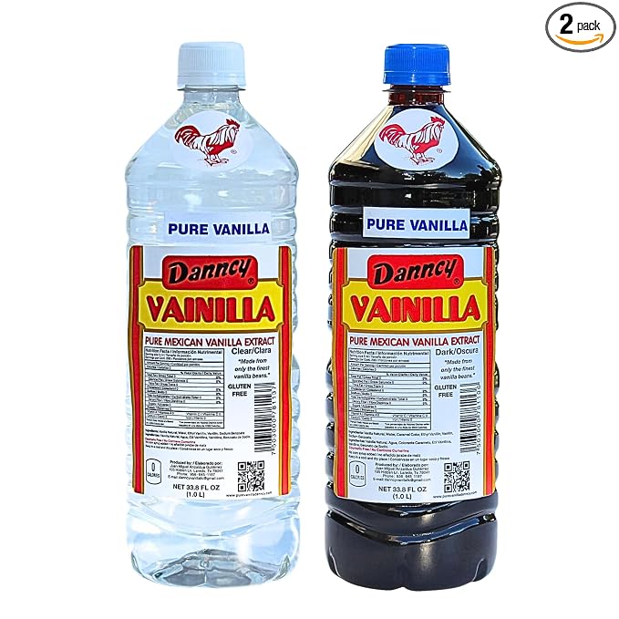 Danncy Vanilla Dark & Clear 33 oz 2 Pack – Authentic Mexican Vanilla Flavor