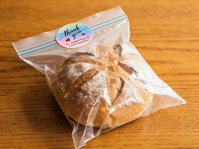 Thank You for Supporting My Small Business Stickers, 1.5 inch Holographic Labels Sticker for Bakeries, Crafters & Small Business Owners, 500 Labels Per Roll