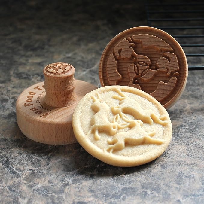 Wood Cookie Stamp, 2.5 Inch (Three Hares CS-138)