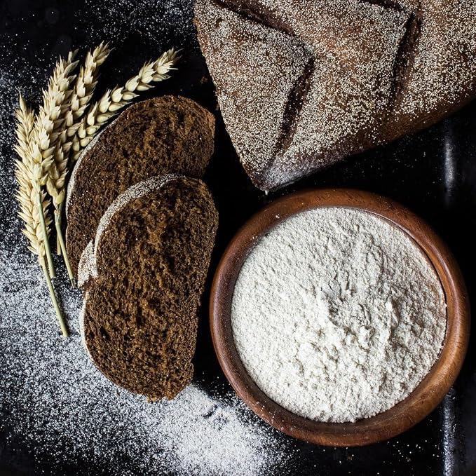 Food to Live Organic Dark Rye Flour, 25 Pounds – Whole Grain, Non-GMO, Stone Ground, Kosher, Raw, Vegan, Bulk, Great for Baking Bread, Product of the USA